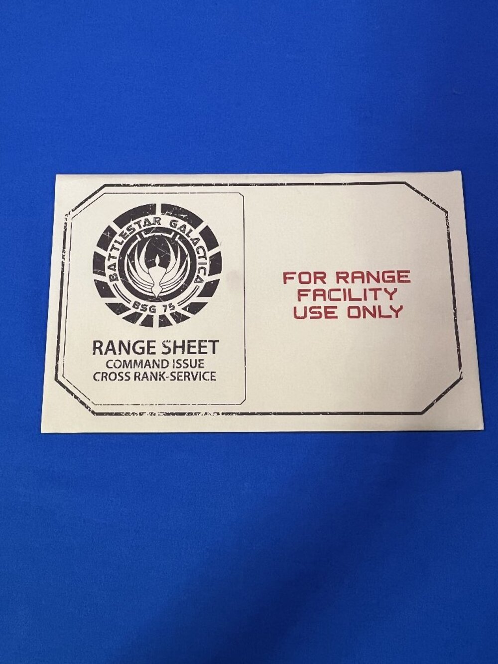 Loot Crate Exclusive Battlestar Galactica Cylon Range Sheet Target Poster